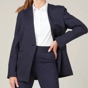 NWOT Spanx Navy Perfect Collarless Blazer size XS